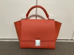 A4入る　2WAY オレンジ色 ハンドバッグ　仕事用可能