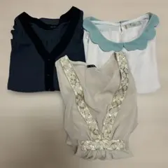 シースルー長袖シャツ3点セット