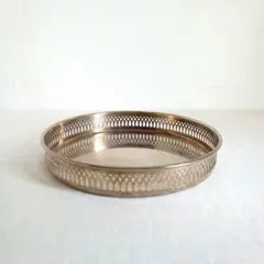 金属製ラウンドレー ホワイトゴールドメッキ スウェーデン 北欧 