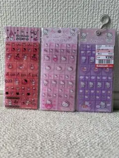 正規品★タイルシール　キティ マイメロ 3枚セット　新品未開封