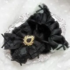 ぬい服　着ぐるみ　10〜12cm用　ブラック グリーン ねこ チェーンフック付き