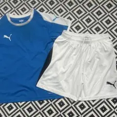 PUMA 上下セット 青/白　ドライフィット　Tシャツ　短パン　150cm