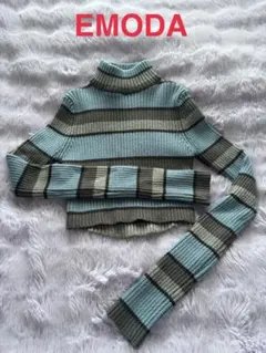 EMODA ハイネッククロップニット