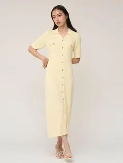 SNIDEL フロントボタンニットワンピース