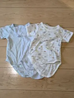 【3枚セット】西松屋　半袖肌着ロンパース　メッシュ