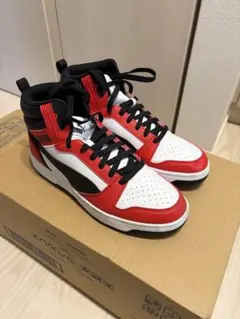 Puma ハイカットスニーカー レッド/ホワイト/ブラック