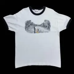 90s Disney ウォルト & ミッキー リンガーT マジックキングダム L