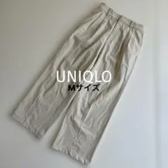 ユニクロ UNIQLO タックワイドパンツ ツータック アイボリー Mサイズ