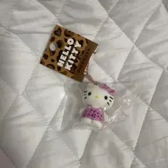 ハローキティ ヒョウ柄 ボールチェーン PVCマスコット