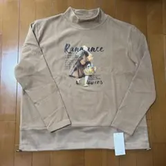 Rannance グラフィック ハイネック 長袖 カットソー