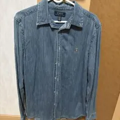 POLO RALPH LAUREN デニムブルー長袖シャツ XL