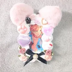 【現品】硬質ケースデコ ホイップデコ 猫耳 ピンク ホワイト B8