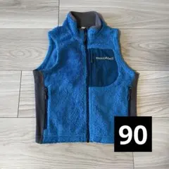 モンベル 90 ベスト montbell フリース 青 ノースリーブ アウトドア