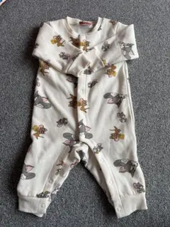 【新品】裏起毛トムとジェリーロンパース 80サイズ