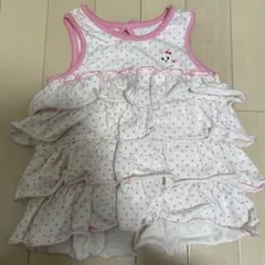 ミキハウス フリル付き水玉ワンピース 110