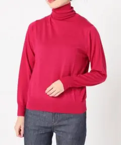 【断捨離セール】 IENA タートルネックプルオーバー　ピンク