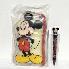 【未使用】ミッキーマウス PVCダイカットケースクリアとシャープペン セット