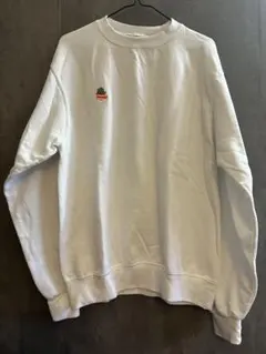 Champion 刺繍ロゴ ホワイト スウェット M