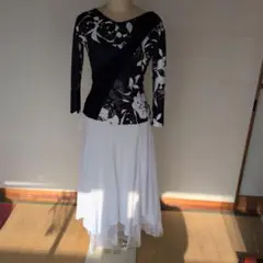 社交ダンス白いろL スカート トップスは、入っていません 綺麗な白色