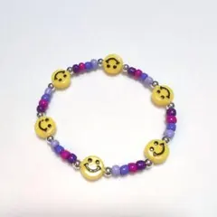 no.230　ニコちゃんがビーズバングル　ブレスレット　カラフル