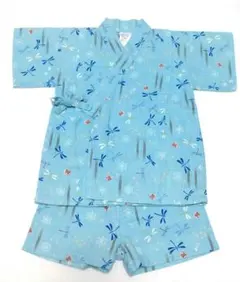 甚平 90cm トンボ柄 水色