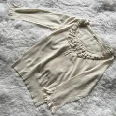 【美品】Style com フリルニットトップス アイボリー M 東京スタイルのサムネイル