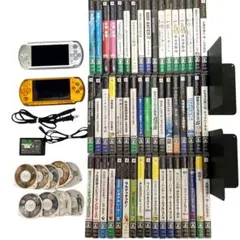 【ジャンク】PSP-3000 2台+ソフト50本以上セット レアカラー SONY