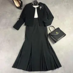 グリーンレーベルリラクシング他セレモニースーツ 黒 M ママスーツ 入学式 式典