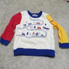 HOT BISCUITS 車デザイン 長袖カットソー 100