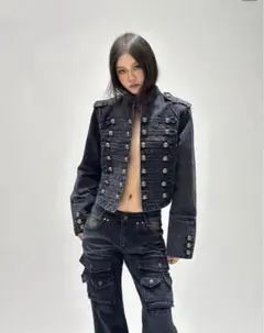 y2k denim ナポレオンジャケット ミリタリージャケット