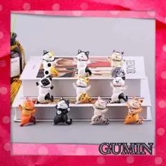 猫の置物 ミニチュア インテリア 縁起物 可愛い 幸せを運ぶ猫 踊る猫 大人気