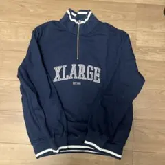 XLARGE ハーフジップ ネイビー