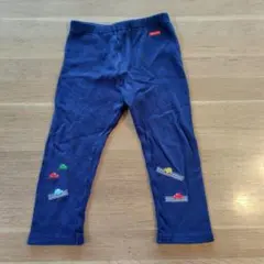 ミキハウス　ネイビー 車刺繍 ロングパンツ 90cm