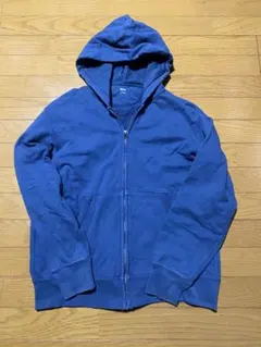 00sOLD UNIQLOフルジップパーカーくすみブルーLサイズy2k短丈