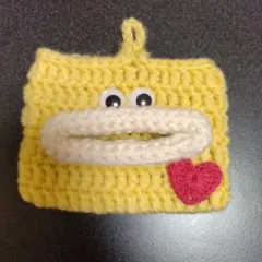 【匿名発送】ハンドメイド　編み物　パクパクモンスター　ポケットティッシュケース