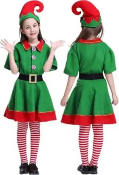 【90-100cm】子供 女の子 クリスマス サーカス団 サンタコス　コスプレ