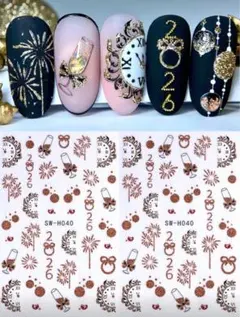 【55】ゴールドネイルシール