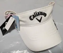 キャロウェイ　ゴルフ　バイザー　ホワイト/ピンク