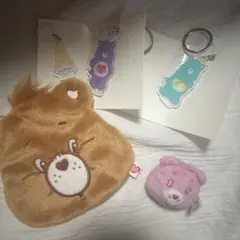 Care Bears ケアベア フェイスポーチ ブラウン など5点セットのサムネイル