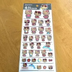 ハローキティ 4サイズステッカー　日焼けキティー　サンリオ