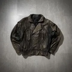 vintage real leather jacket a2 g1 短丈 本革のサムネイル