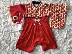 ベビー袴 着物風 ロンパース お食い初め お正月 ベビー服 80cm