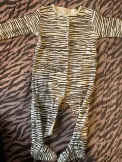 NEXT babyゼブラ柄　足付きロンパース