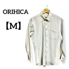 【美品✨】ORIHICA 【M】ワイシャツ 薄青 ビジネス メンズ