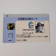 ワンピース ネフェルタリ・ビビ パロディ王室基本台帳カード ONE PIECE
