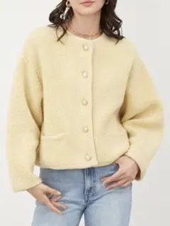 【ちゃぴ様専用】 Mila Owen パイル編みショート丈金釦ニットジャケット