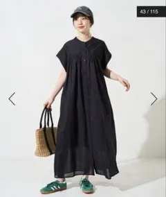 freaksstore インドボイルハシゴレースボタンノースリーブワンピース