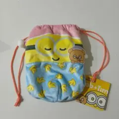 ミニオン ぬいぐるみ 巾着 ボブ＆ティム