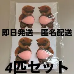 おなかシールぷにぷに 4匹セット 猫 犬 癒し 3D ステッカースクイーズ立体