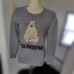 ポーラーベア ニットセーター グレー 長袖